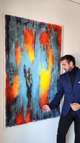 FLARE I - Large Original Contemporary Abstract Painting von Alessandro Criscito, Malerei kaufen auf Select