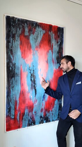 REFLECTION V - Large Original Contemporary Abstract Painting von Alessandro Criscito, Malerei kaufen auf Select