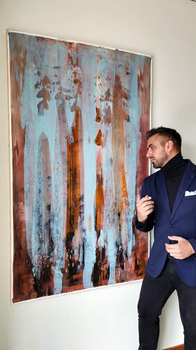 EMOTION - Large Original Contemporary Abstract Painting by Alessandro Criscito, Painting for Sale on Select