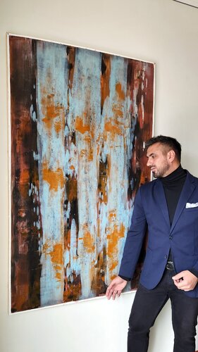 DISTANCE - Large Original Contemporary Abstract Painting von Alessandro Criscito, Malerei kaufen auf Select