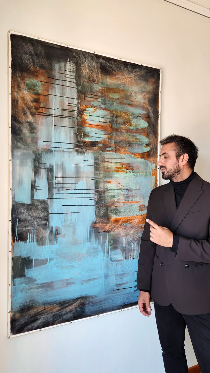 SHADOW - Large Original Contemporary Abstract Painting Alessandro Criscito Originalgemälde zu verkaufen