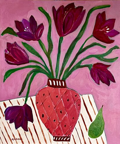 Crocus and Pear von Anna Marous, Malerei kaufen auf Select