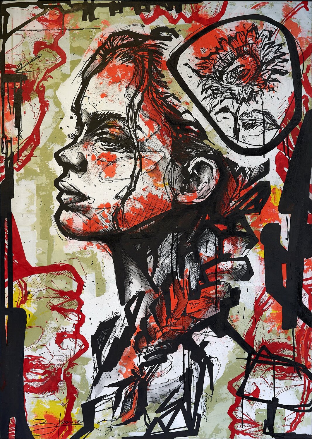 Eco de Sol Bobo Blanco Original painting for sale