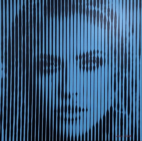 "Blue Obsession" Portrait NL003 by Niko Lina, Painting for Sale on Select