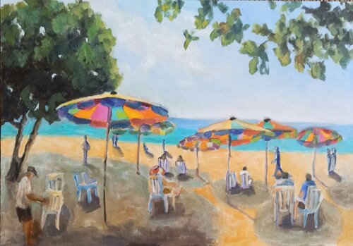 Seaside in Bali von Zeynep Sebla Elbir, Malerei kaufen auf Select