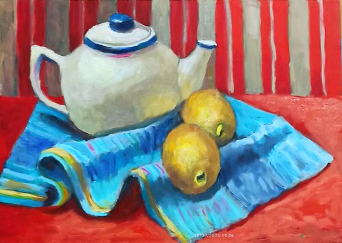 Tea time by Zeynep Sebla Elbir, Painting for Sale on Select