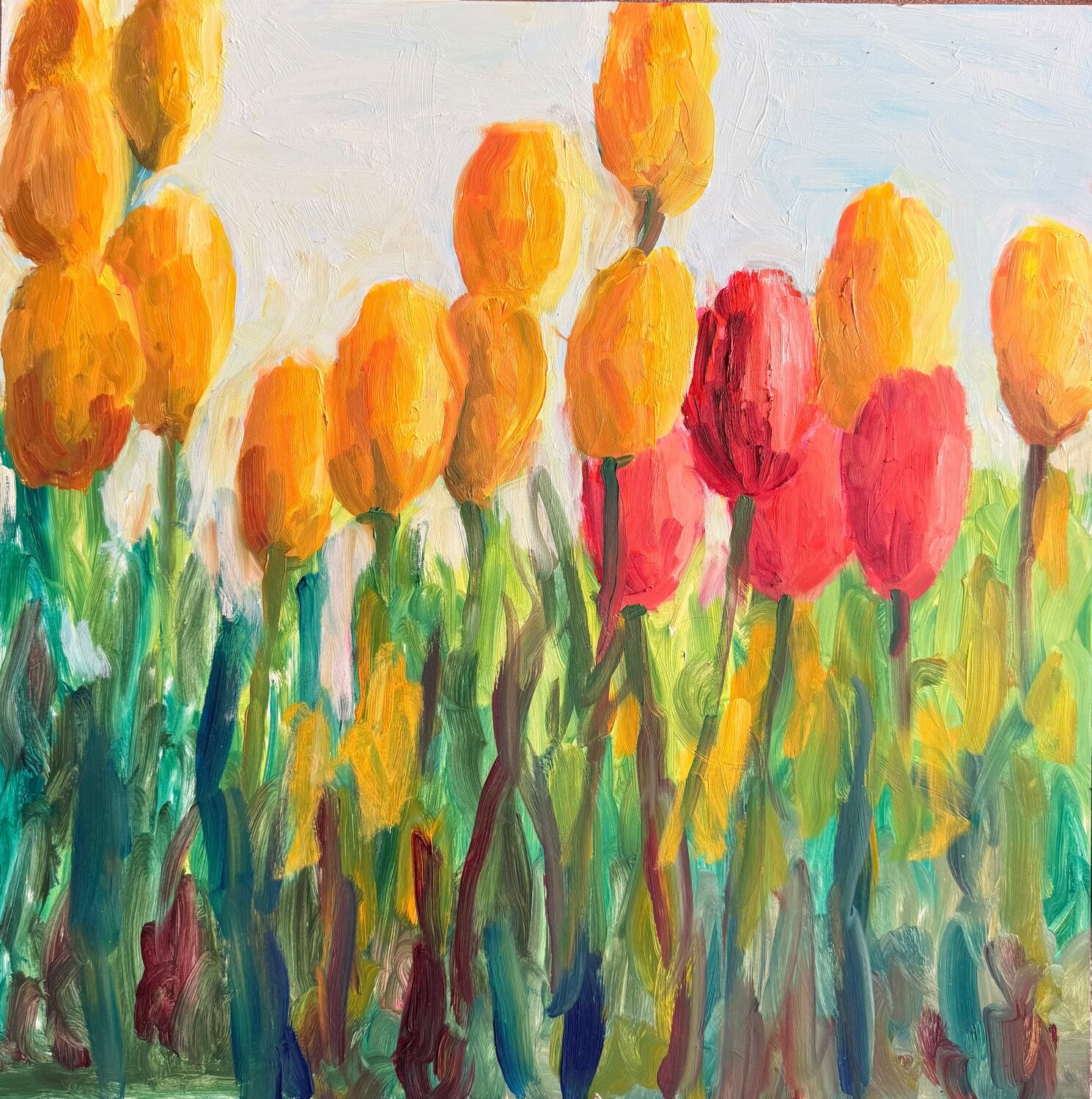 Tulips Zeynep Sebla Elbir Original painting for sale