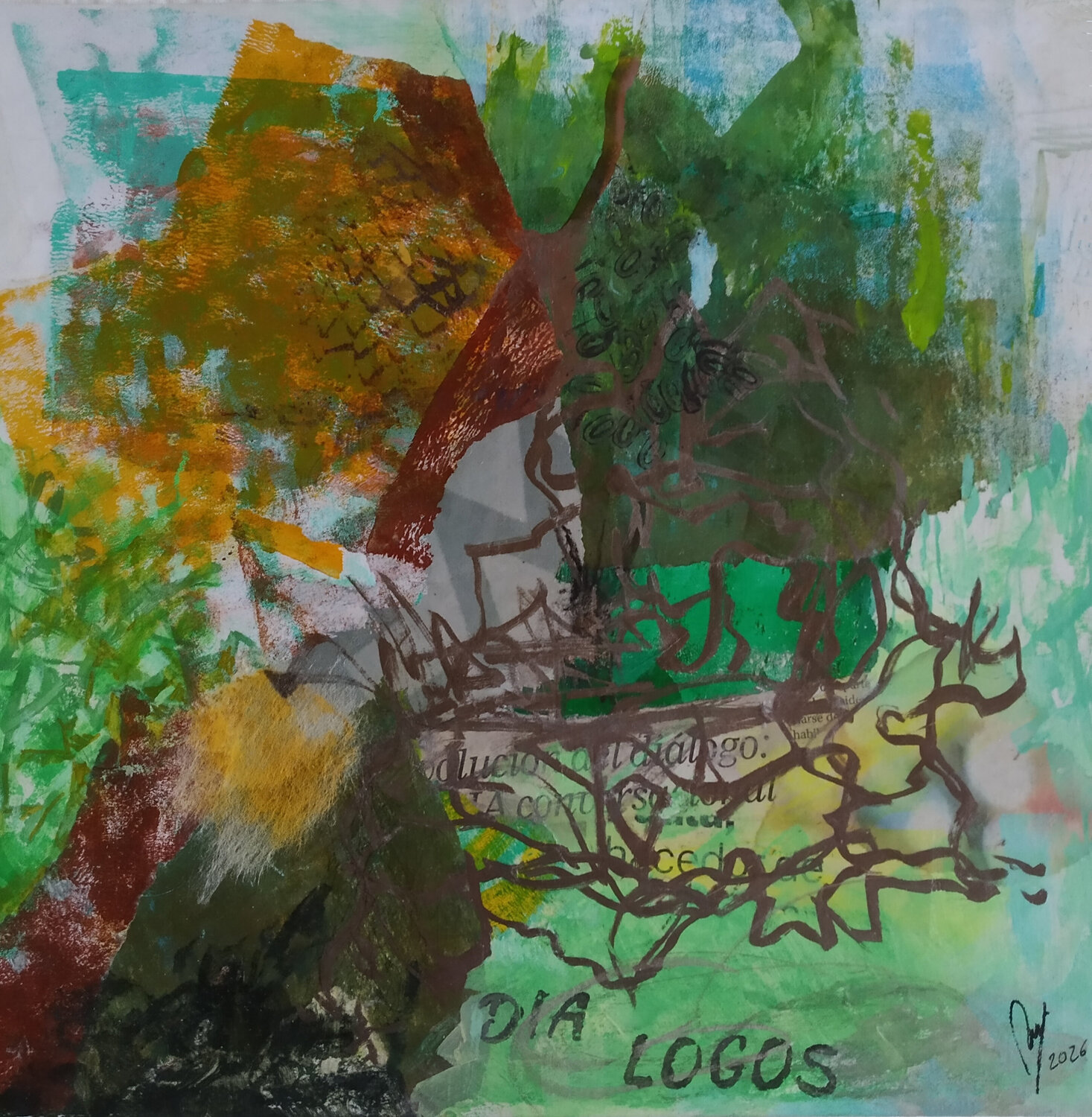 Día Logos María Jesús Hernández Originalgemälde zu verkaufen