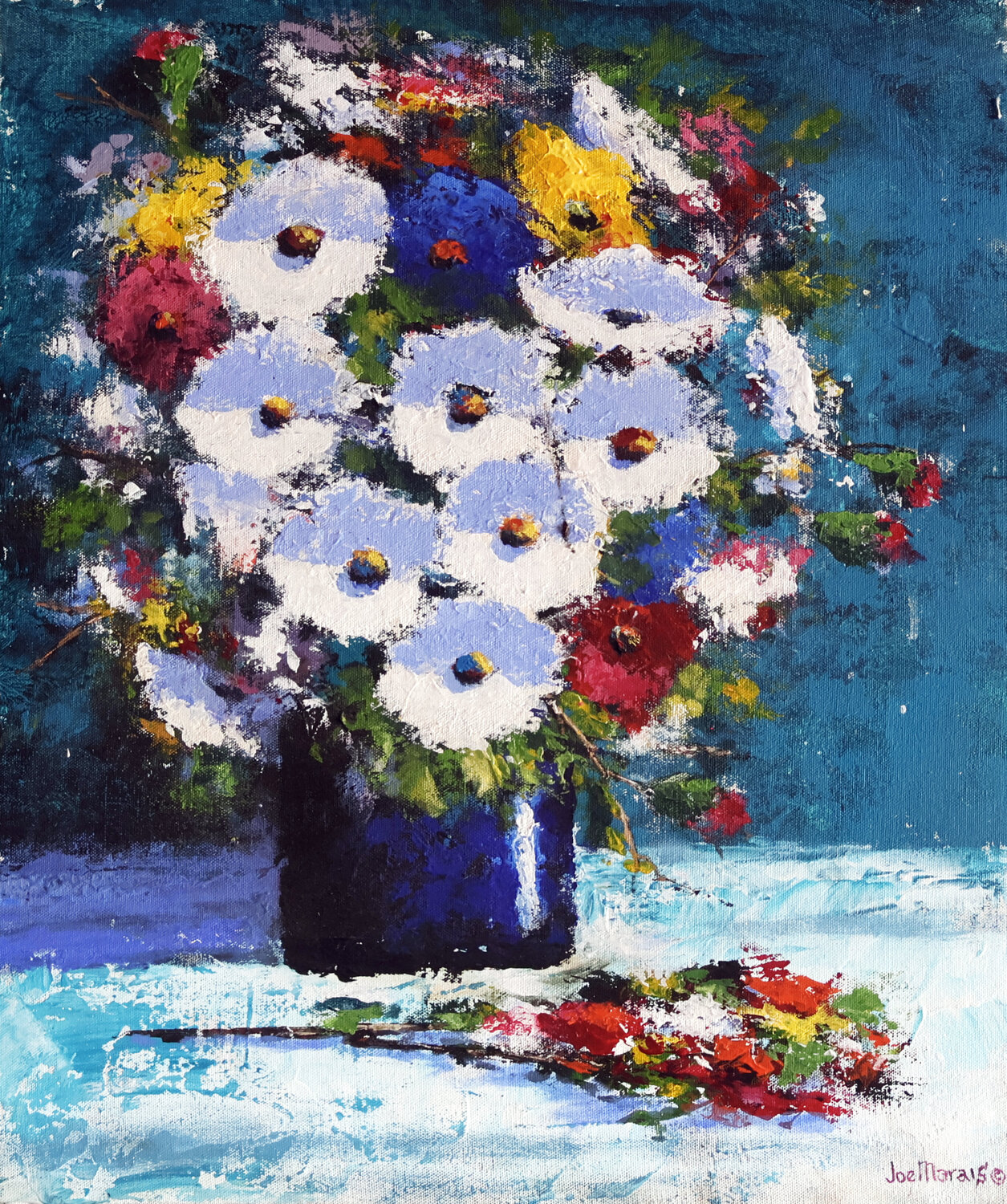 The Palette Knife Bouquet Joe Marais Originalgemälde zu verkaufen