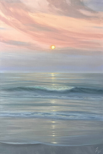 Moonrise Clouds by Eva Volf, Painting for Sale on Select
