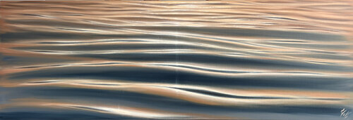 Golden Hour Reflections by Eva Volf, Painting for Sale on Select