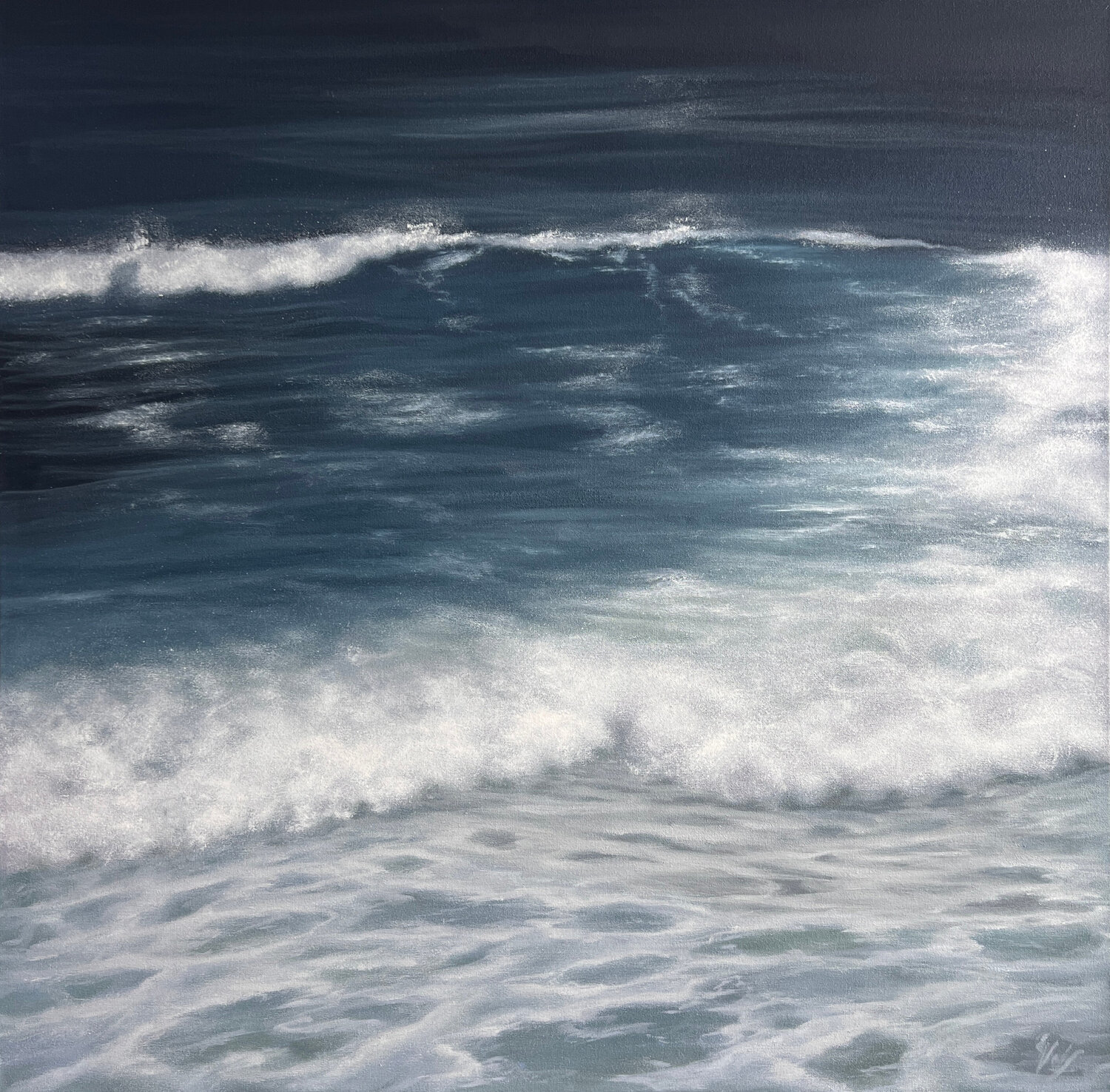 The Sea's Embrace Eva Volf Original painting for sale