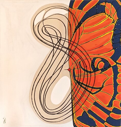 Estrella roja by Juanfe Sánchez, Painting for Sale on Select