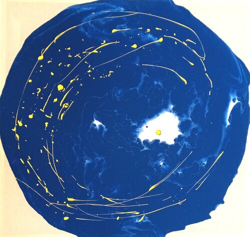 Blue Eclipse by Juanfe Sánchez, Painting for Sale on Select