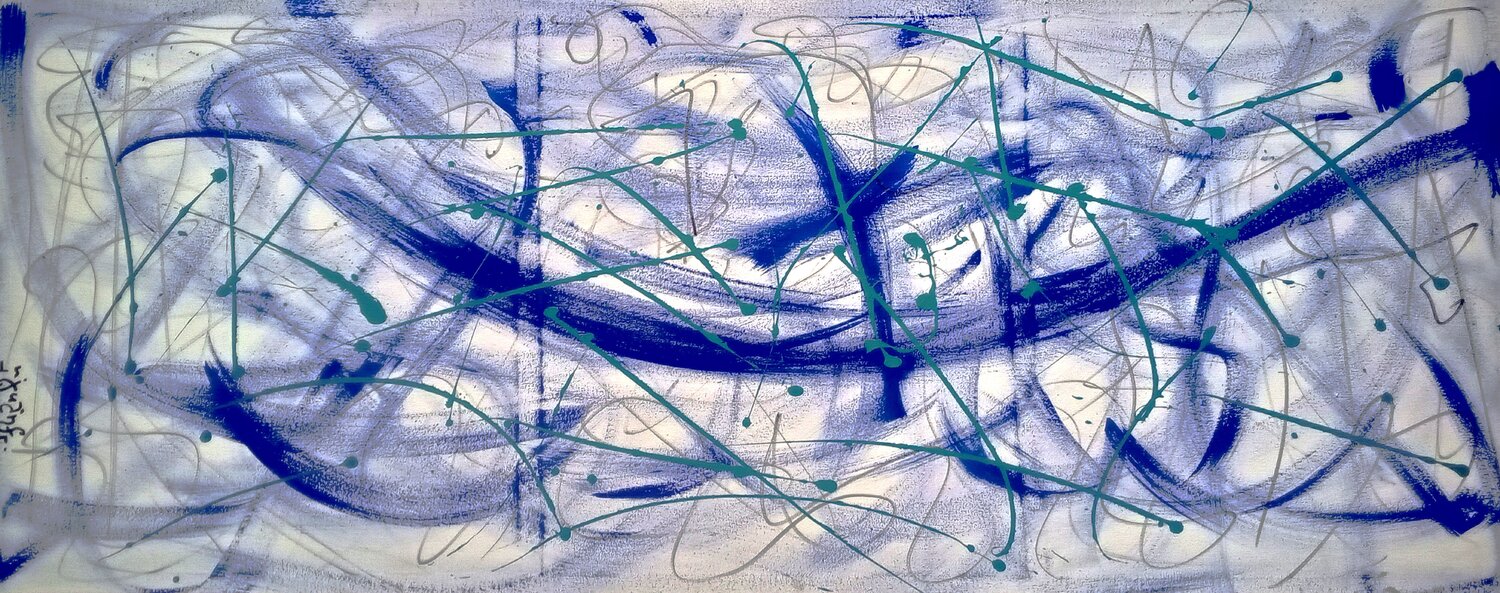 Blue Pases Juanfe Sánchez Original painting for sale