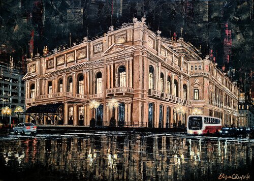 Teatro Colón n°6. Buenos Aires, Argentina von Elisa Chupik, Malerei kaufen auf Select