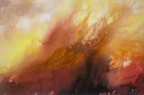 Under the spell of the fire by Susanne Pohlmann, Painting for Sale on Select