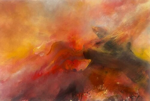 Under the spell of the fire 2 by Susanne Pohlmann, Painting for Sale on Select