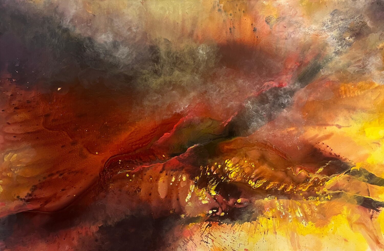 Burning Horizon Susanne Pohlmann Original painting for sale