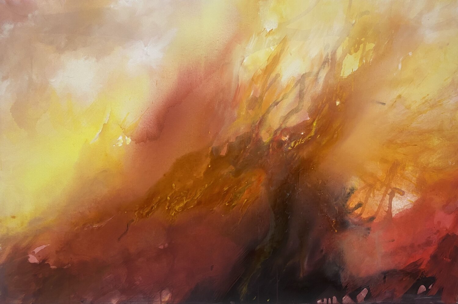 Under the spell of the fire Susanne Pohlmann Original painting for sale