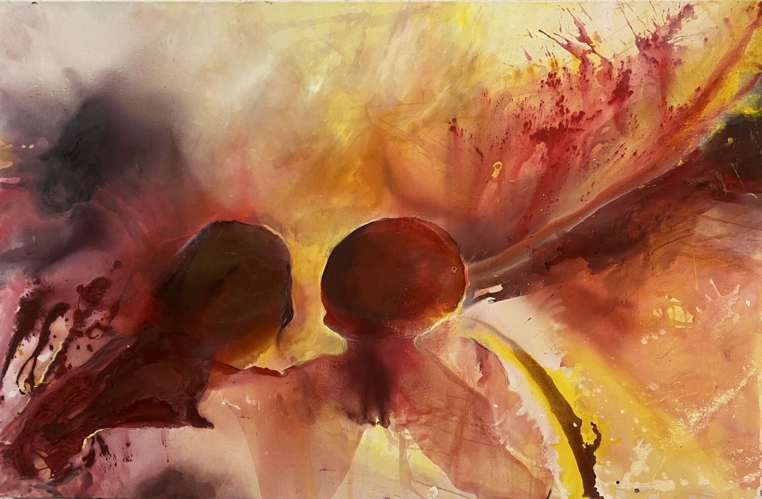 Under the spell of the fire 1 Susanne Pohlmann Original painting for sale
