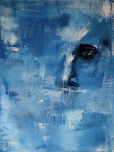Into blue von Anastasiia Basanets, Malerei kaufen auf Select