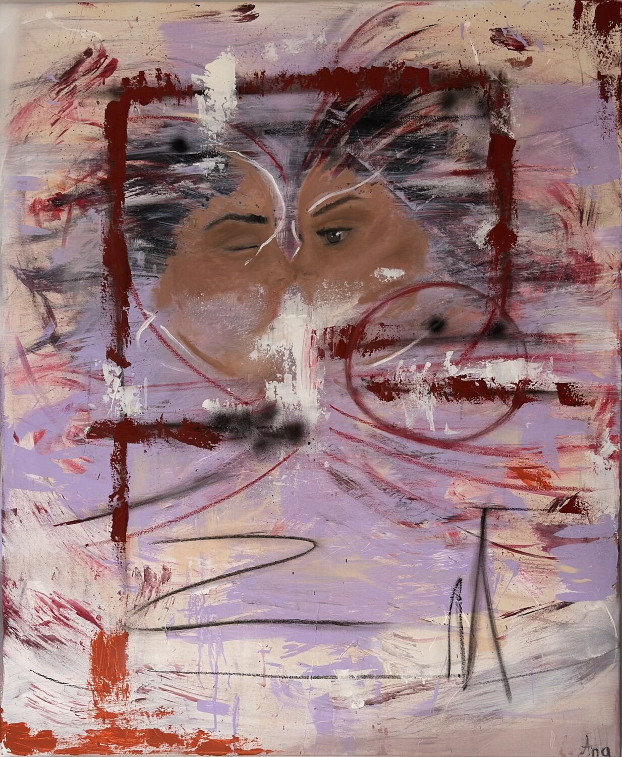 Silent Intimacy Anastasiia Basanets Originalgemälde zu verkaufen