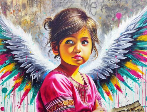 L'ange de L'innocence by Vincent Bardou, Painting for Sale on Select