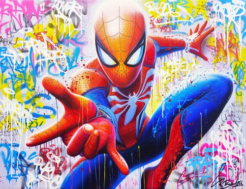 Spiderman Pop by Vincent Bardou, Painting for Sale on Select