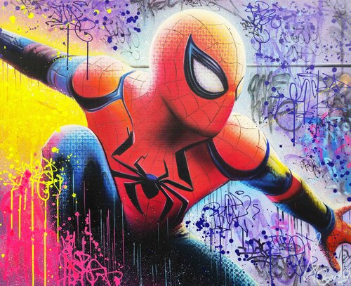 Spider-man City by Vincent Bardou, Painting for Sale on Select