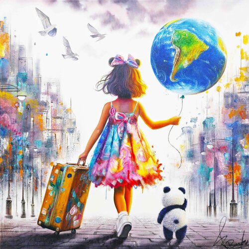 Vers Un Autre Monde by Vincent Bardou, Painting for Sale on Select