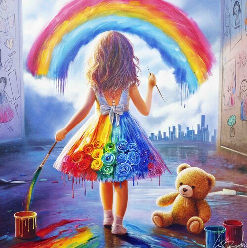Colorons Le Monde by Vincent Bardou, Painting for Sale on Select