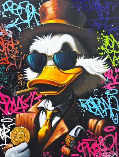 Scrooge McDuck Crypto King by Vincent Bardou, Painting for Sale on Select