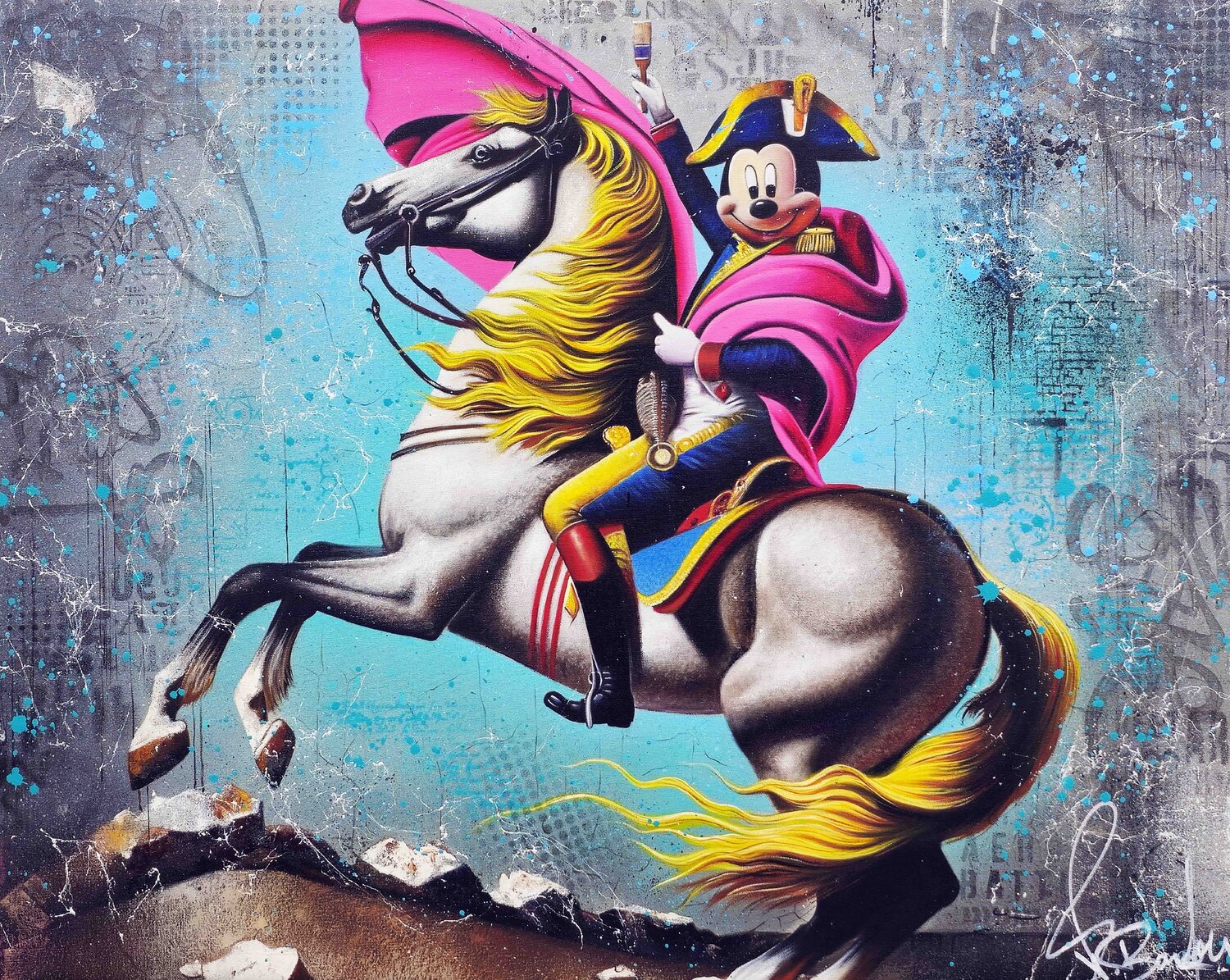 Mickey Napoléon Vincent Bardou Original painting for sale