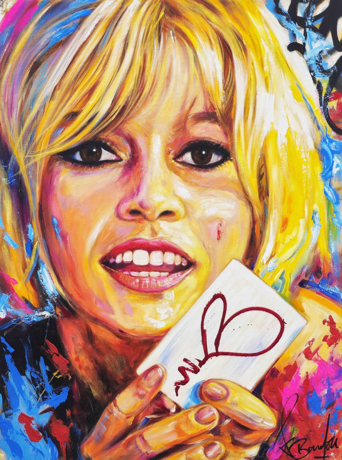 Brigitte Bardot Vincent Bardou Original painting for sale