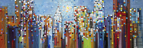 Manhattan Skyline by Ekaterina Ermilkina, Painting for Sale on Select