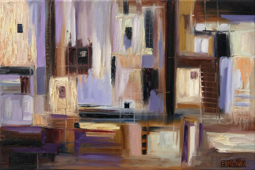 Abstract City by Ekaterina Ermilkina, Painting for Sale on Select