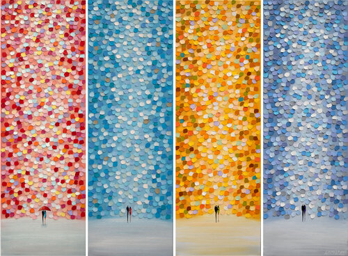 Four Seasons (4 canvases) by Ekaterina Ermilkina, Painting for Sale on Select