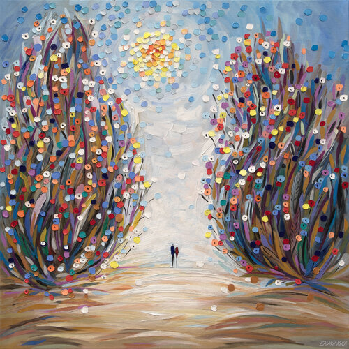 Among Flowers by Ekaterina Ermilkina, Painting for Sale on Select