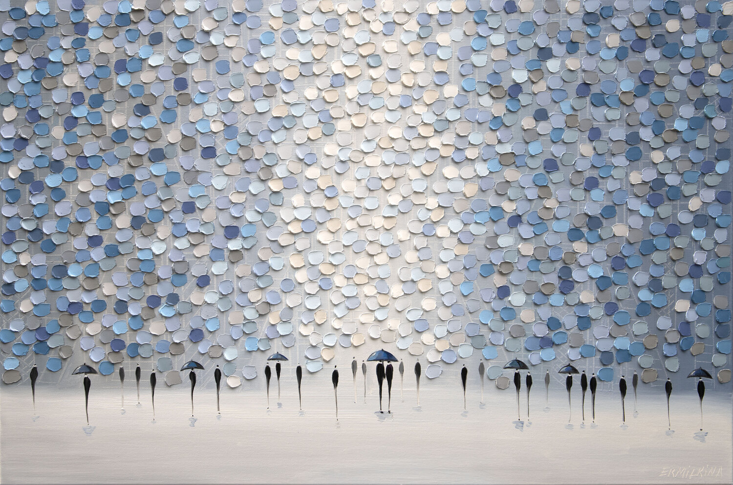 Rainy Avenue Ekaterina Ermilkina Original painting for sale