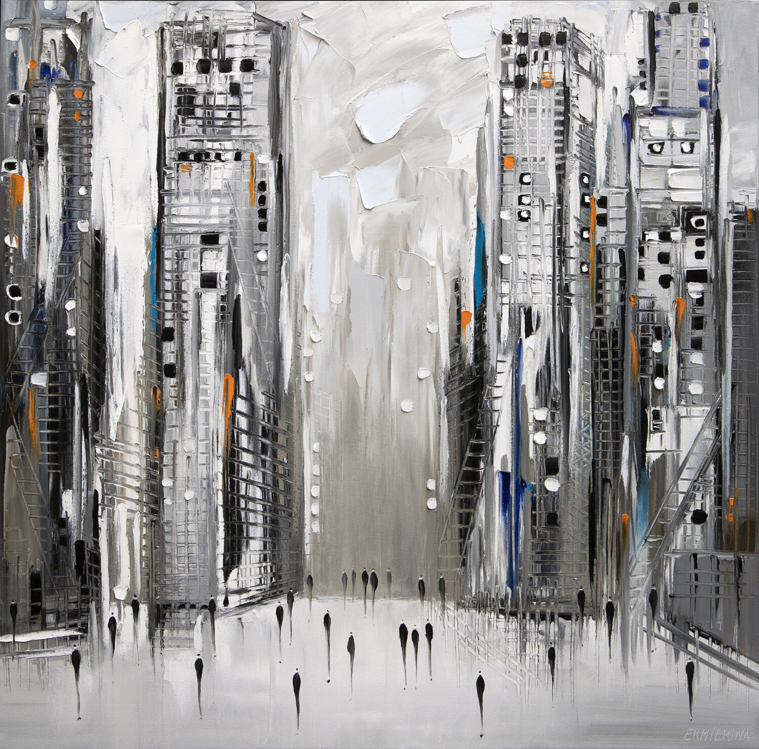 Avenue of the Arts Ekaterina Ermilkina Original painting for sale