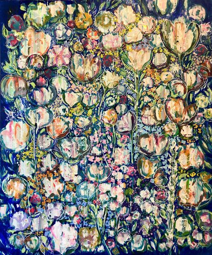 Flowerpower by Silvia Strobos, Painting for Sale on Select