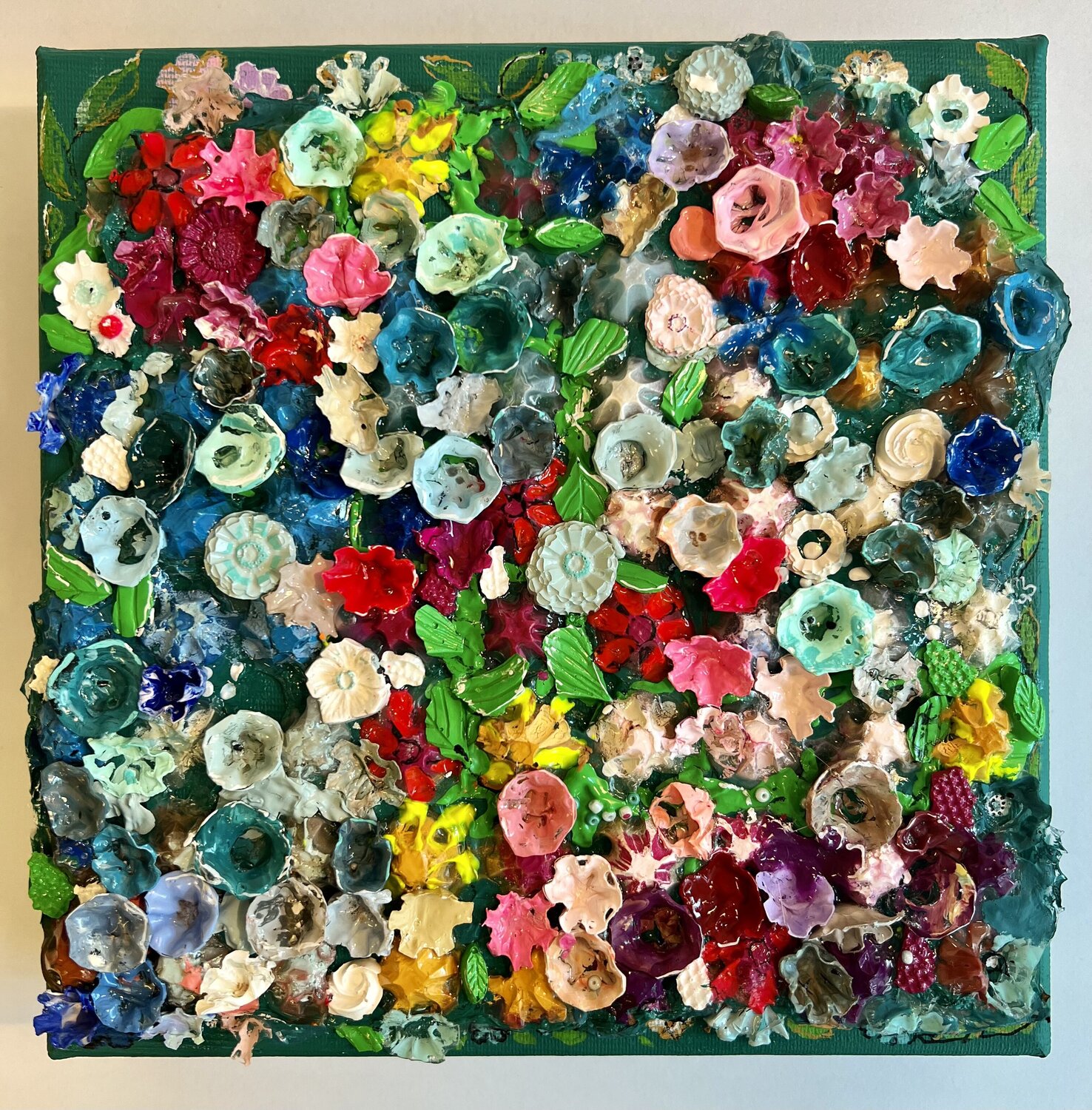 Flowerbed 3 Silvia Strobos Original painting for sale