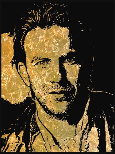 Kevin Costner 1  60  80 by Rudi Art Peters, Painting for Sale on Select