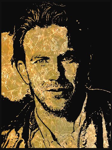 Kevin Costner 2 90  120 by Rudi Art Peters, Painting for Sale on Select
