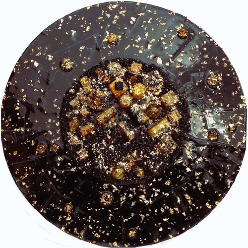 City of Gold  24 Karat black 60-25-01 by Rudi Art Peters, Painting for Sale on Select
