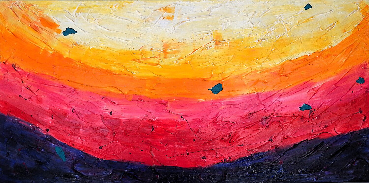 Ein neuer Tag kommt auf MADEIRA  25-7-14-1 Rudi Art Peters Original painting for sale