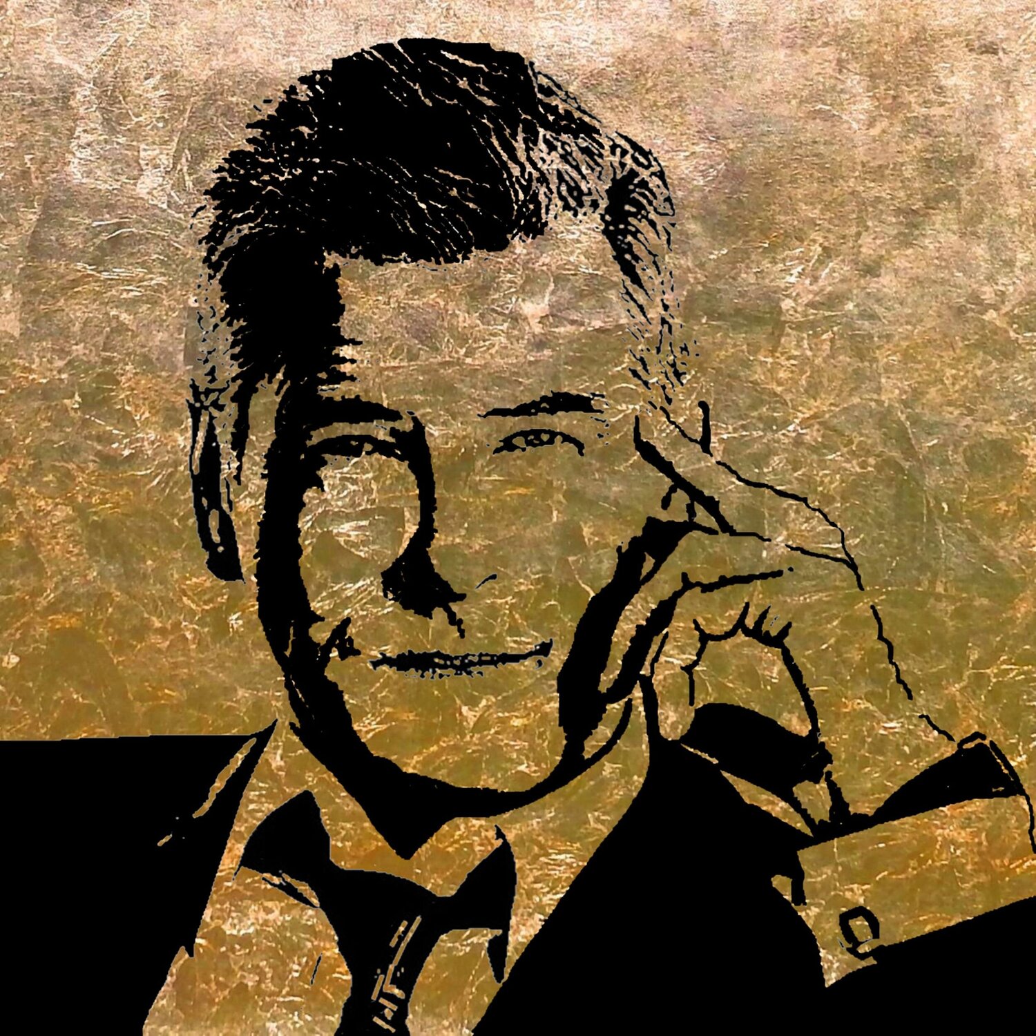 Pierce Brosnan 1  100 100 Rudi Art Peters Original painting for sale