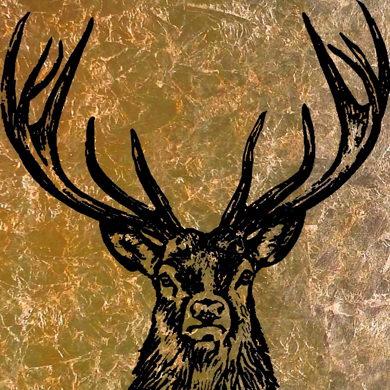 Rothirsch  1  120 120 Rudi Art Peters Original painting for sale
