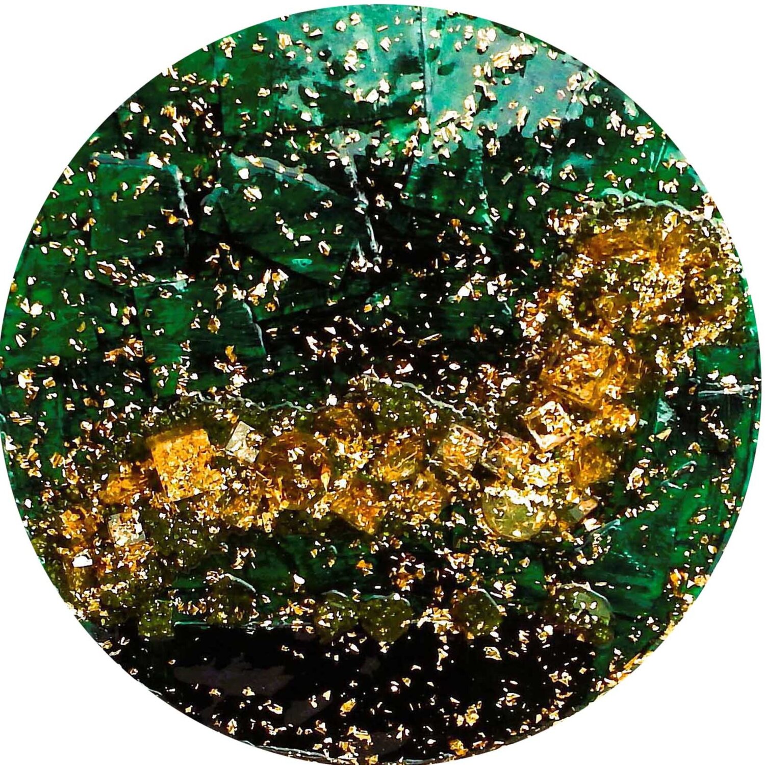 Gold River 24 Karat grün 50-25-01 Rudi Art Peters Original painting for sale